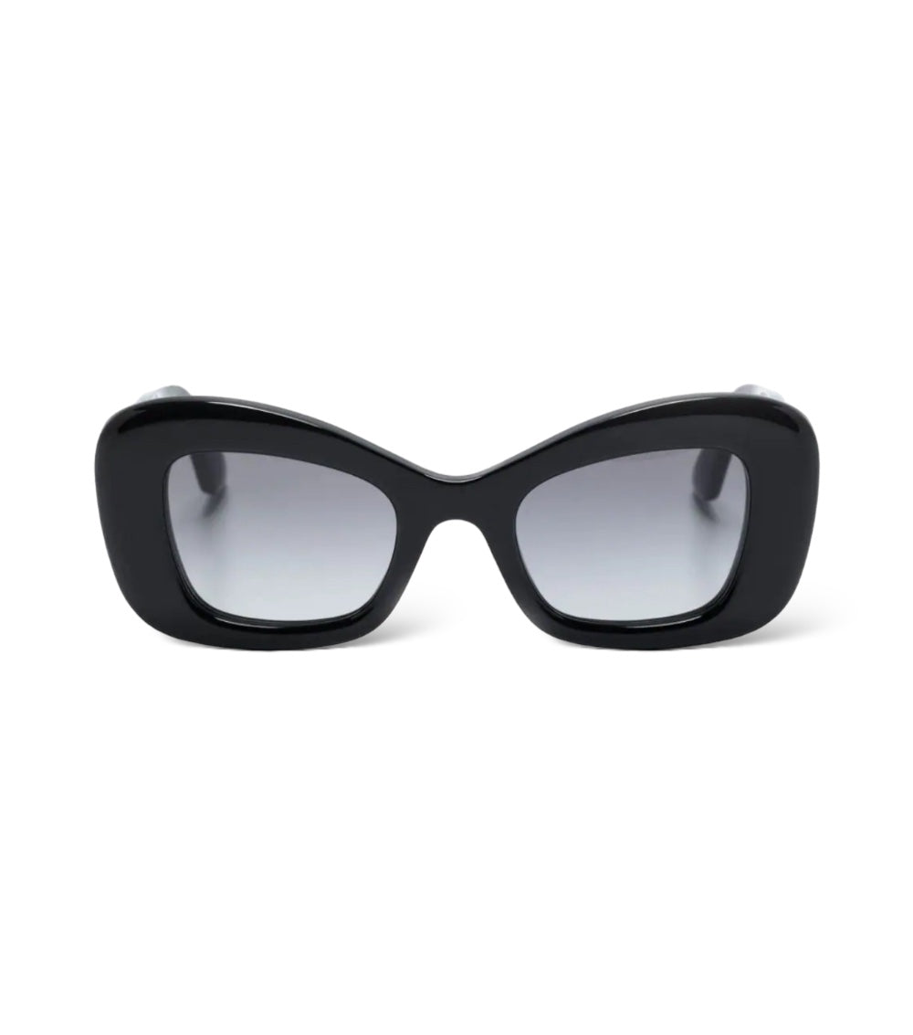 ALEXANDER MCQUEEN BOLD CAT-EYE SUNGLASSES BLACK/GREY