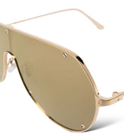 CARTIER TINTED PILOT-FRAME SUNGLASSES