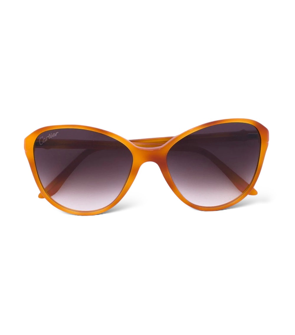 CARTIER DOUBLE C DÉCOR BUTTERFLY FRAME SUNGLASSES