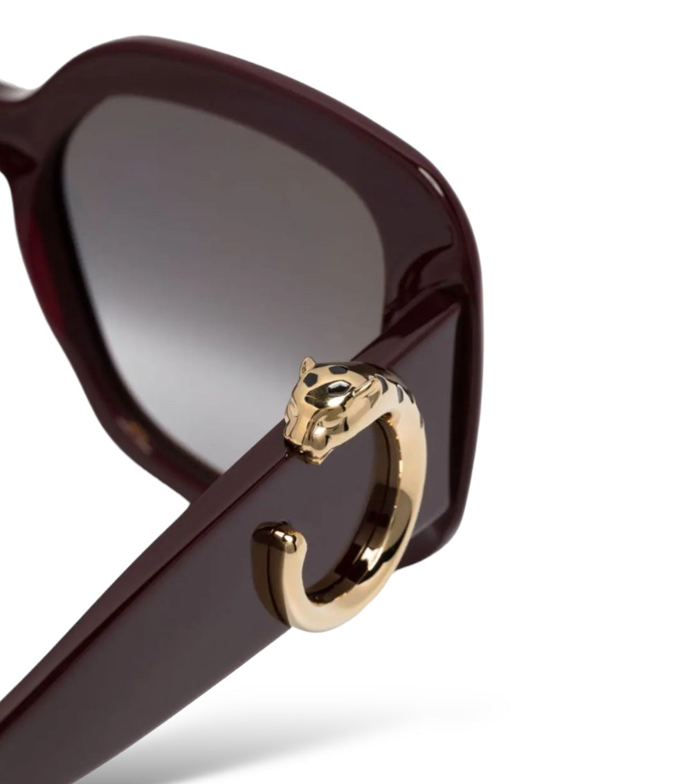 CARTIER PANTHÉRE SQUARE FRAME SUNGLASSES