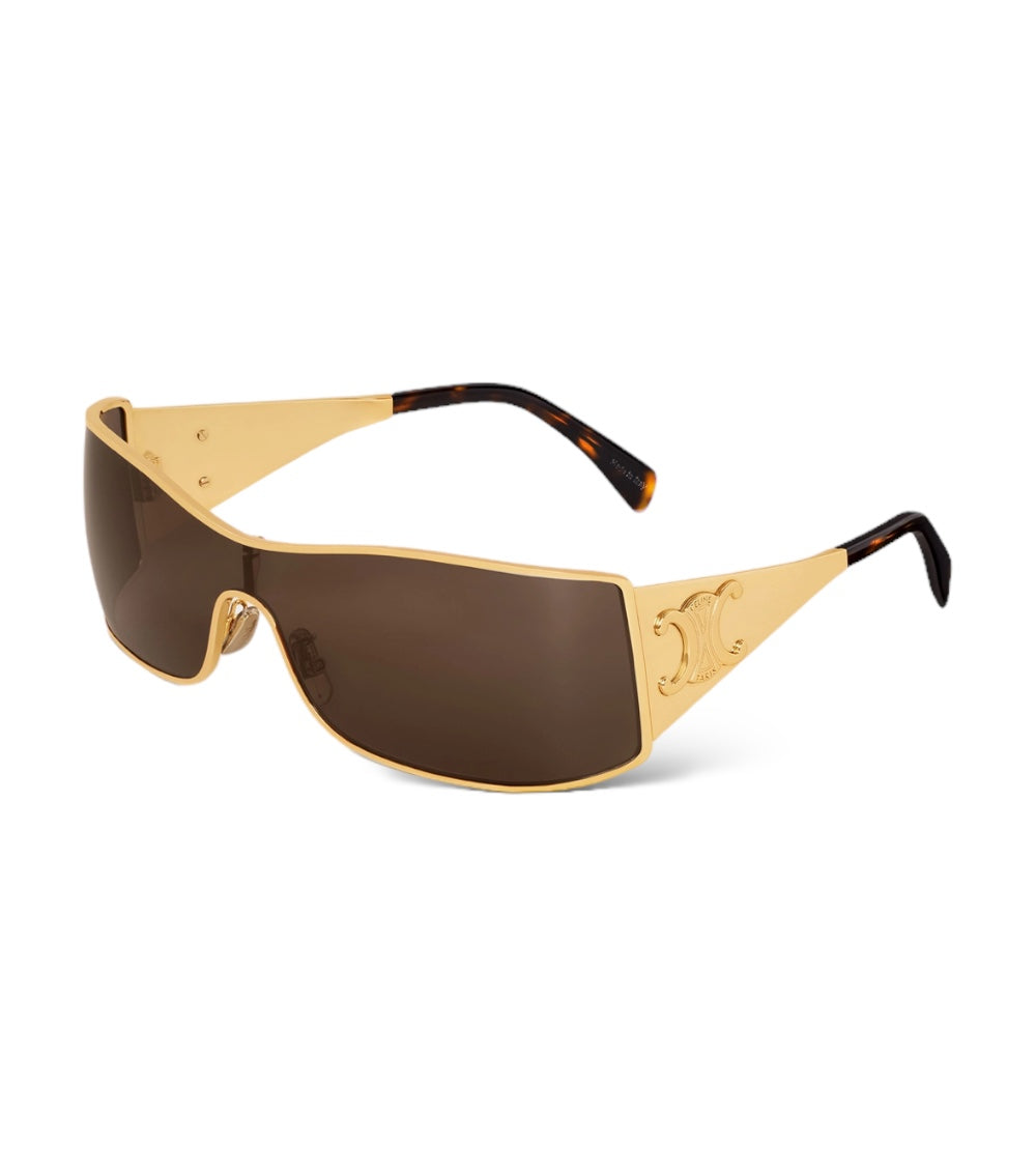 CELINE TRIOMPHE METAL RACER SUNGLASSES IN METAL GOLD