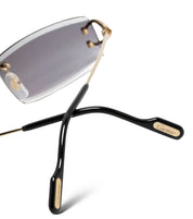 CARTIER RECTANGLE FRAME RIMLESS SUNGLASSES