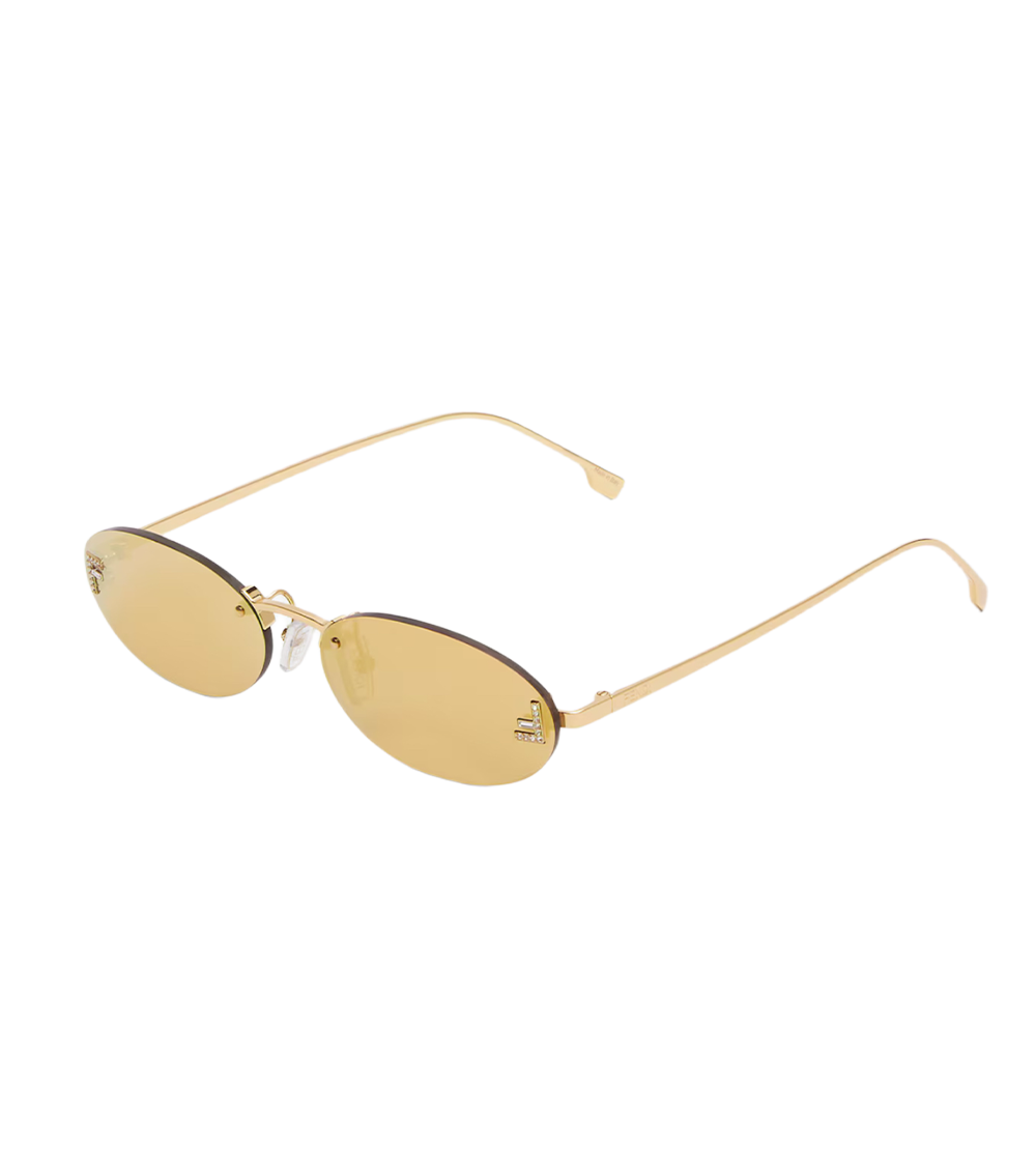 FENDI FIRST CRYSTAL OVAL SUNGLASSES