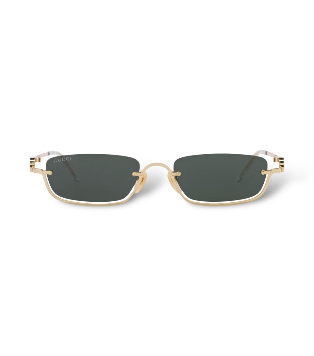 GUCCI DOUBLE G HALF-RIM FRAME SUNGLASSES