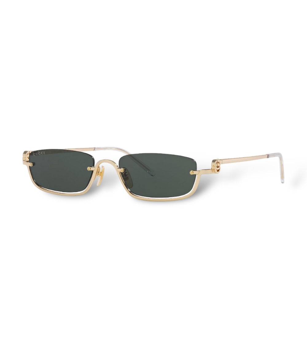 GUCCI DOUBLE G HALF-RIM FRAME SUNGLASSES