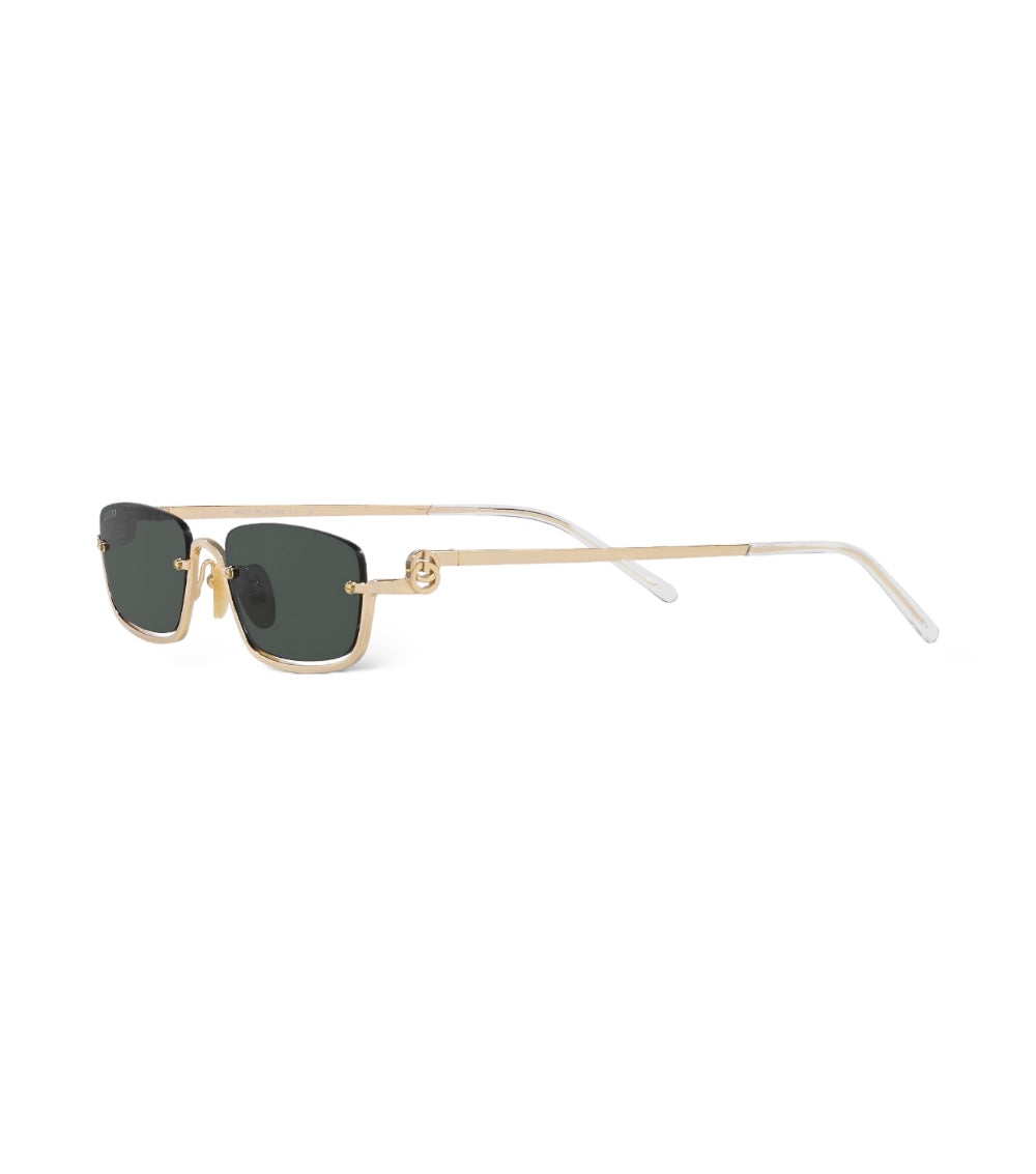 GUCCI DOUBLE G HALF-RIM FRAME SUNGLASSES