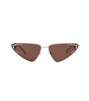 JIMMY CHOO CRYSTAL GEOMETRIC FRAME SUNGLASSES