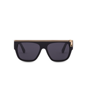 MOSCHINO ZIP DETAIL SQUARE FRAME SUNGLASSES