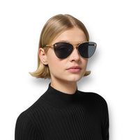 VERSACE TUBULAR GRECA CAT EYE SUNGLASSES