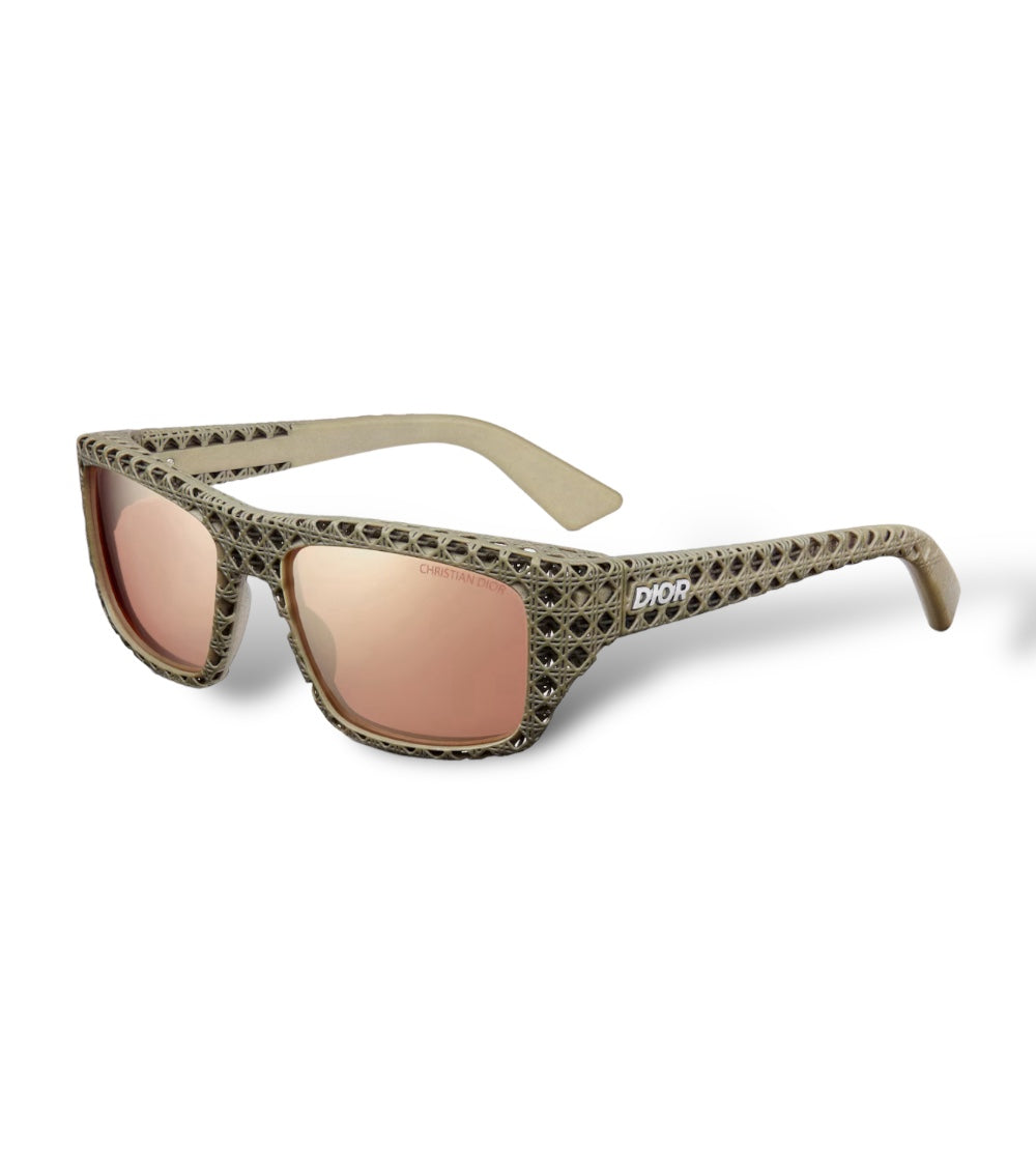 DIOR 3D KHAKI RECTANGULAR SUNGLASSES