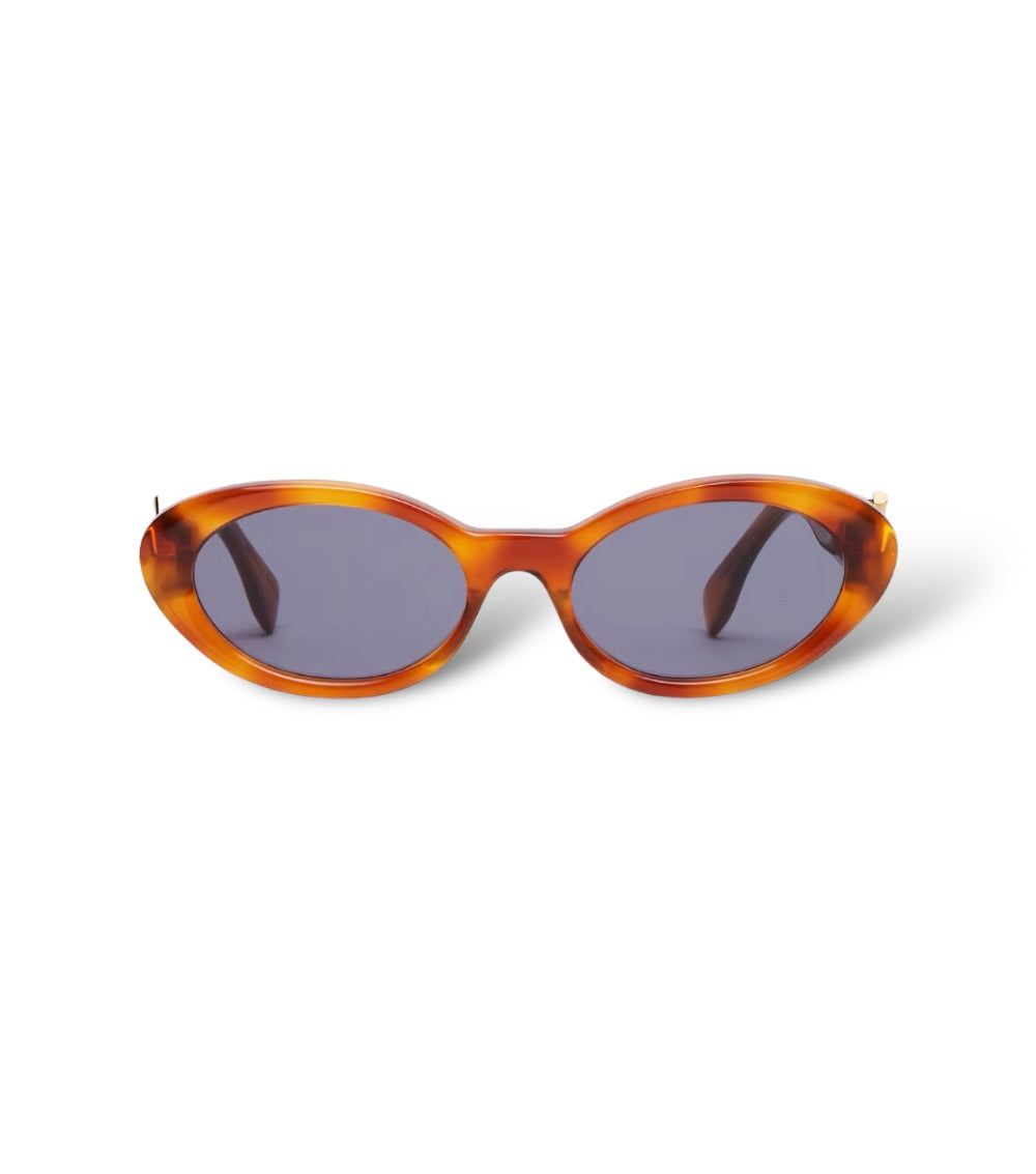 FENDI FF DIAMONDS LIGHT HAVANA ACETATE SUNGLASSES