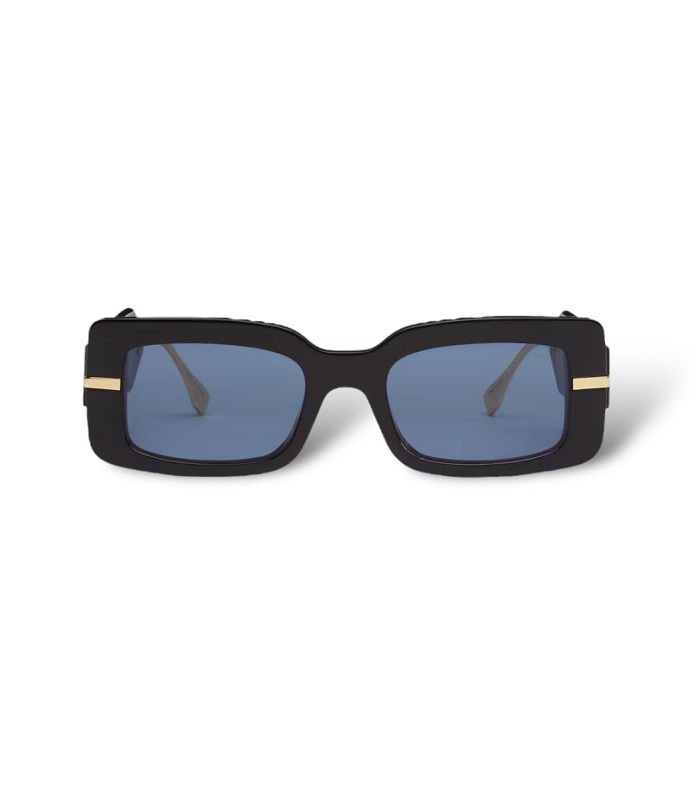 FENDI FENDIGRAPHY BLACK ACETATE SUNGLASSES