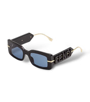 FENDI FENDIGRAPHY BLACK ACETATE SUNGLASSES