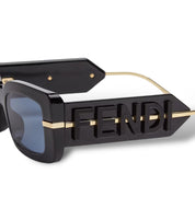 FENDI FENDIGRAPHY BLACK ACETATE SUNGLASSES