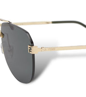 FENDI SKY GOLD-COLOURED METAL SUNGLASSES