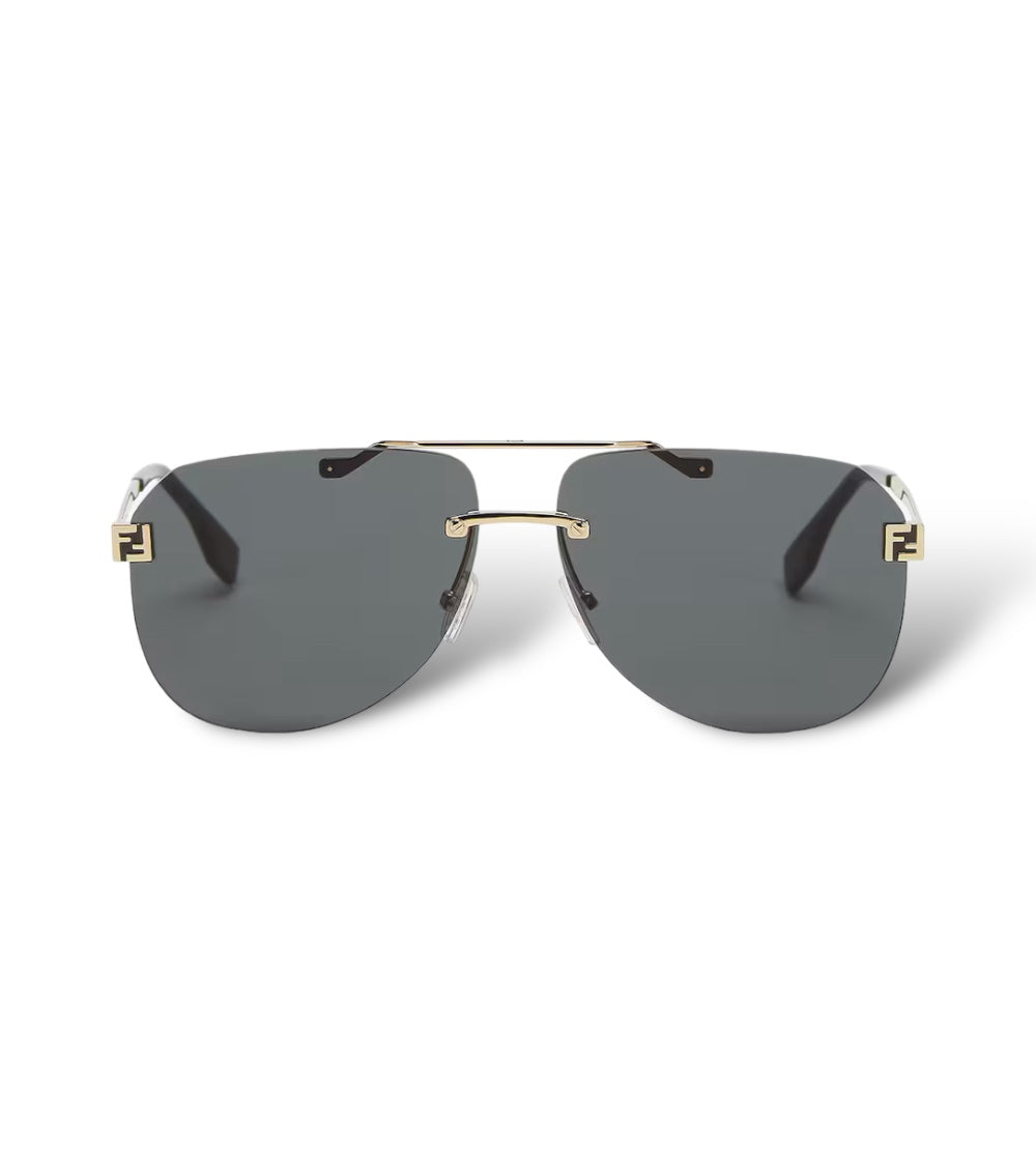 FENDI SKY GOLD-COLOURED METAL SUNGLASSES